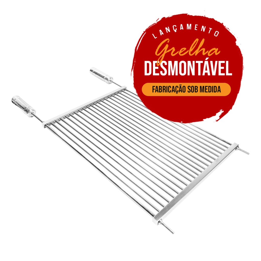 GRELHA DESMONTÁVEL EM INOX 304